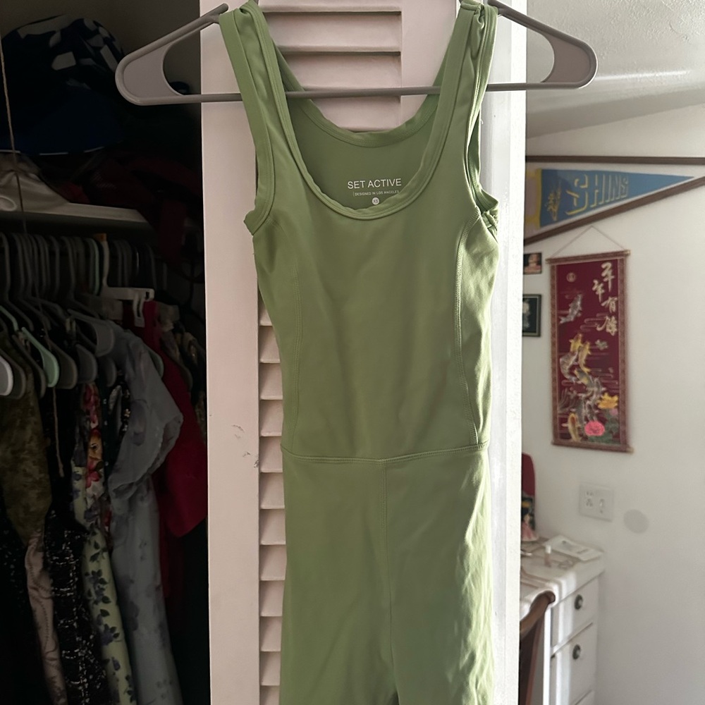 SET Active Light Green Sporty Jumpsuit